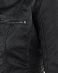 Helvano | Damen Kunstlederjacke mit Kapuze