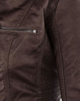 Helvano | Damen Kunstlederjacke mit Kapuze