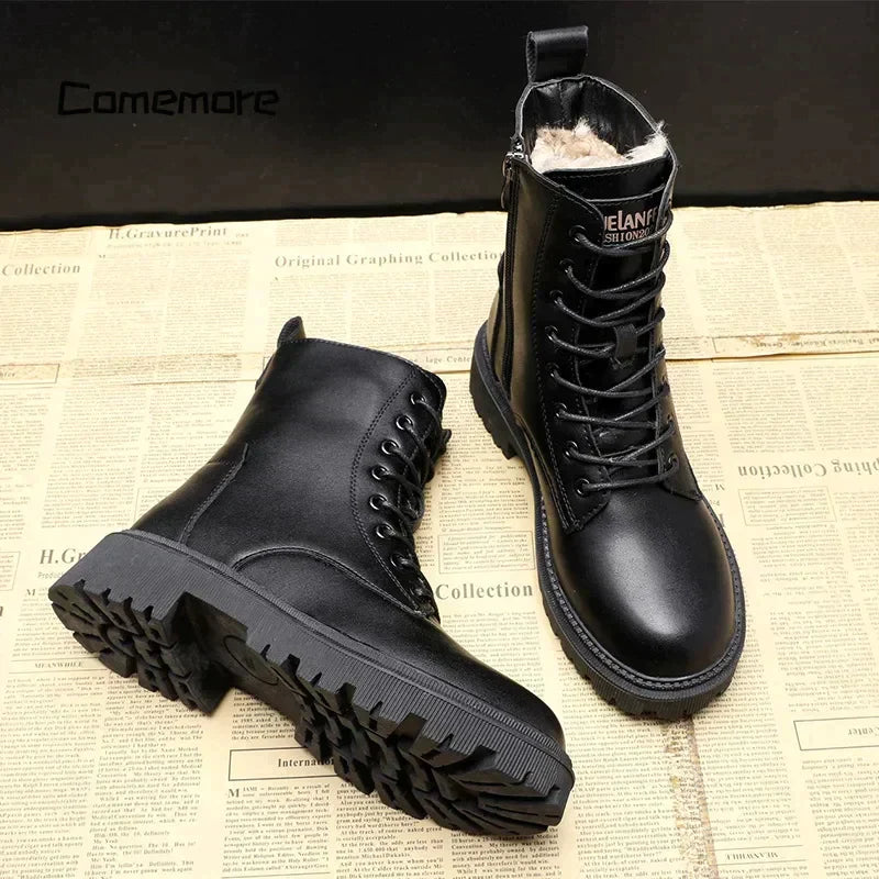 Helvano | Winterstiefel aus Leder für Damen in Schwarz