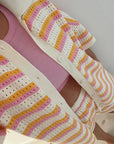 Helvano | 2-teiliges Strickset mit Kontraststreifen für Damen