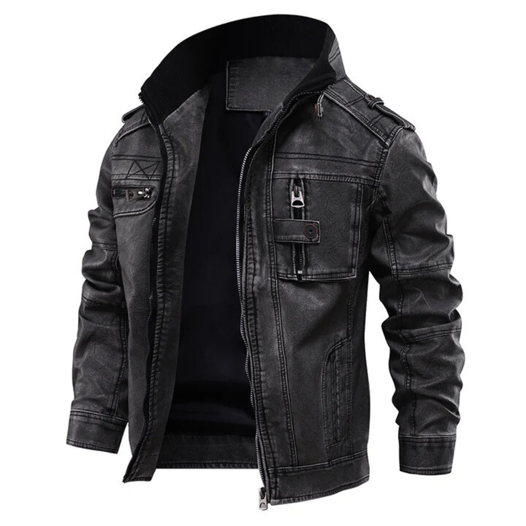 Helvano | Lederjacke für Herren in Schwarz