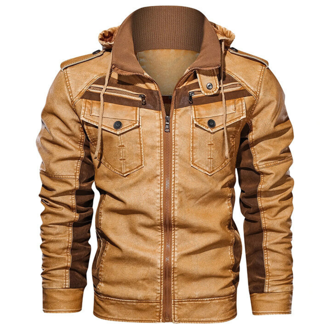 Helvano | Lederjacke für Herren in Braun