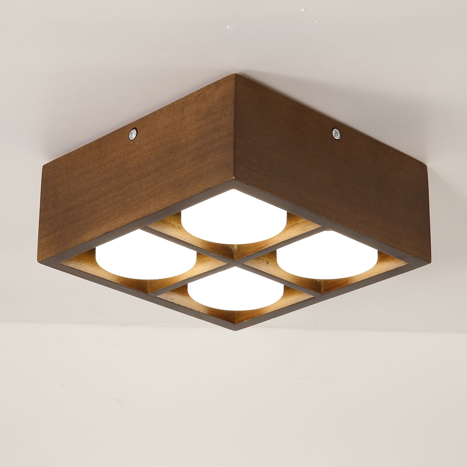 Helvano | Holz-Deckenleuchte für Wohnzimmer