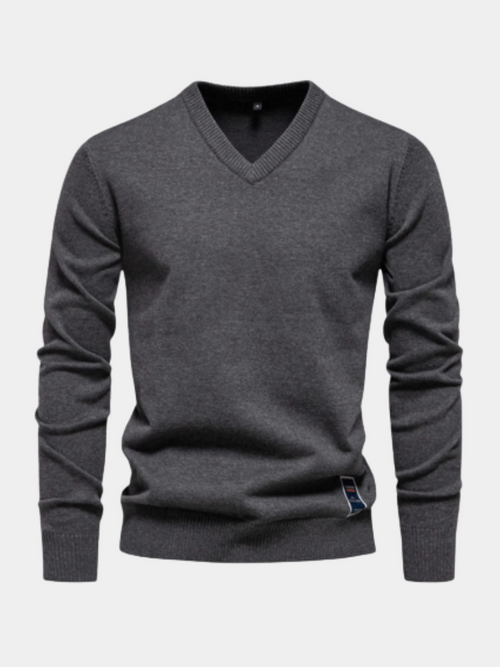 Helvano | Herren V-Neck Pullover aus Baumwolle