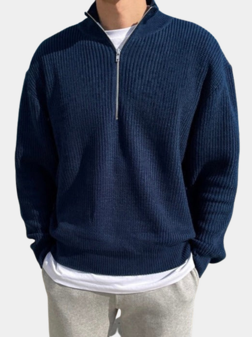Helvano | Herren Troyer-Pullover mit Zip