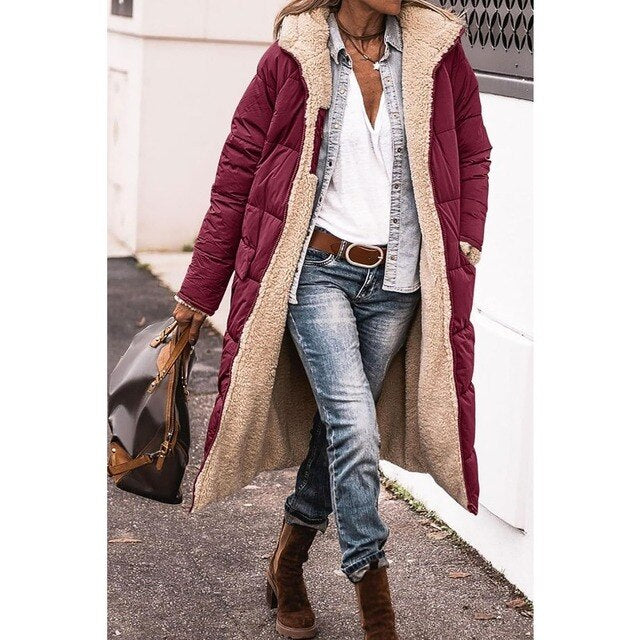 Helvano | Lange wendbare Pufferjacke für Damen