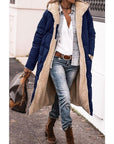 Helvano | Langer Wende-Steppmantel aus Sherpa-Fleece für Damen