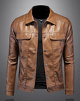 Helvano | Bikerjacke für Herren in Braun