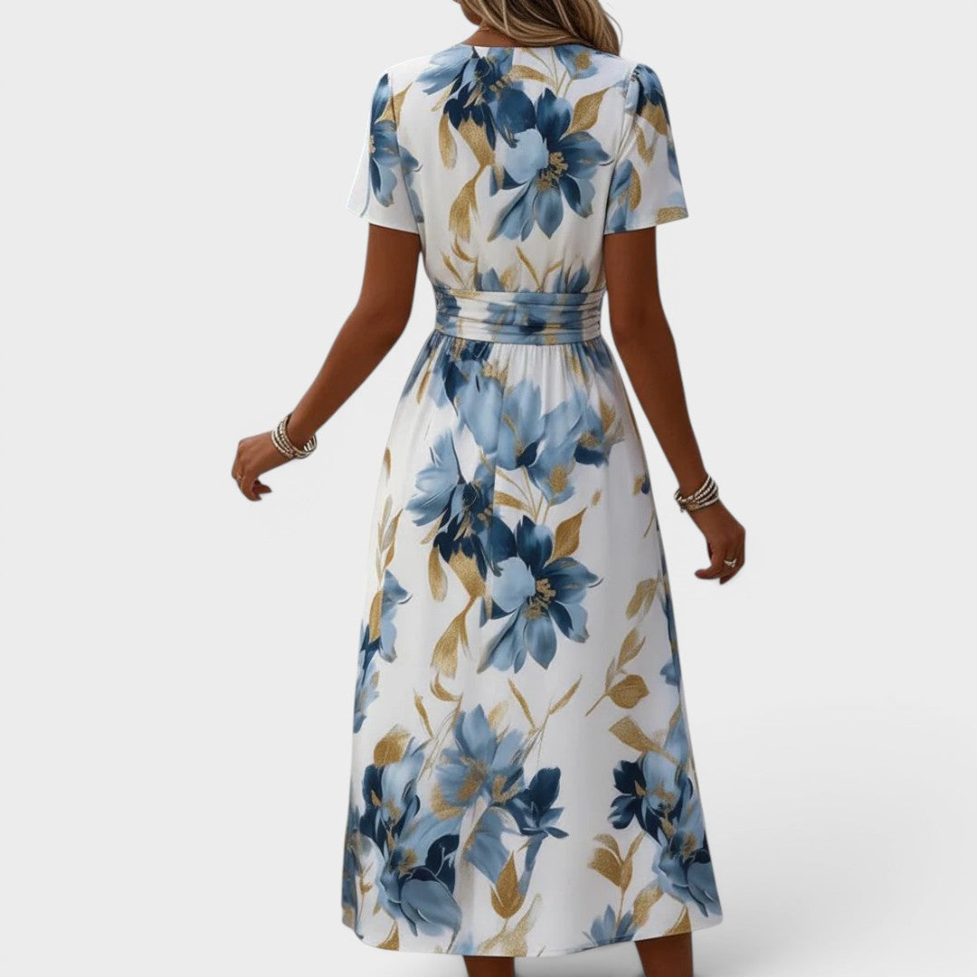 Helvano | Modernes Blumen-Midikleid für Damen
