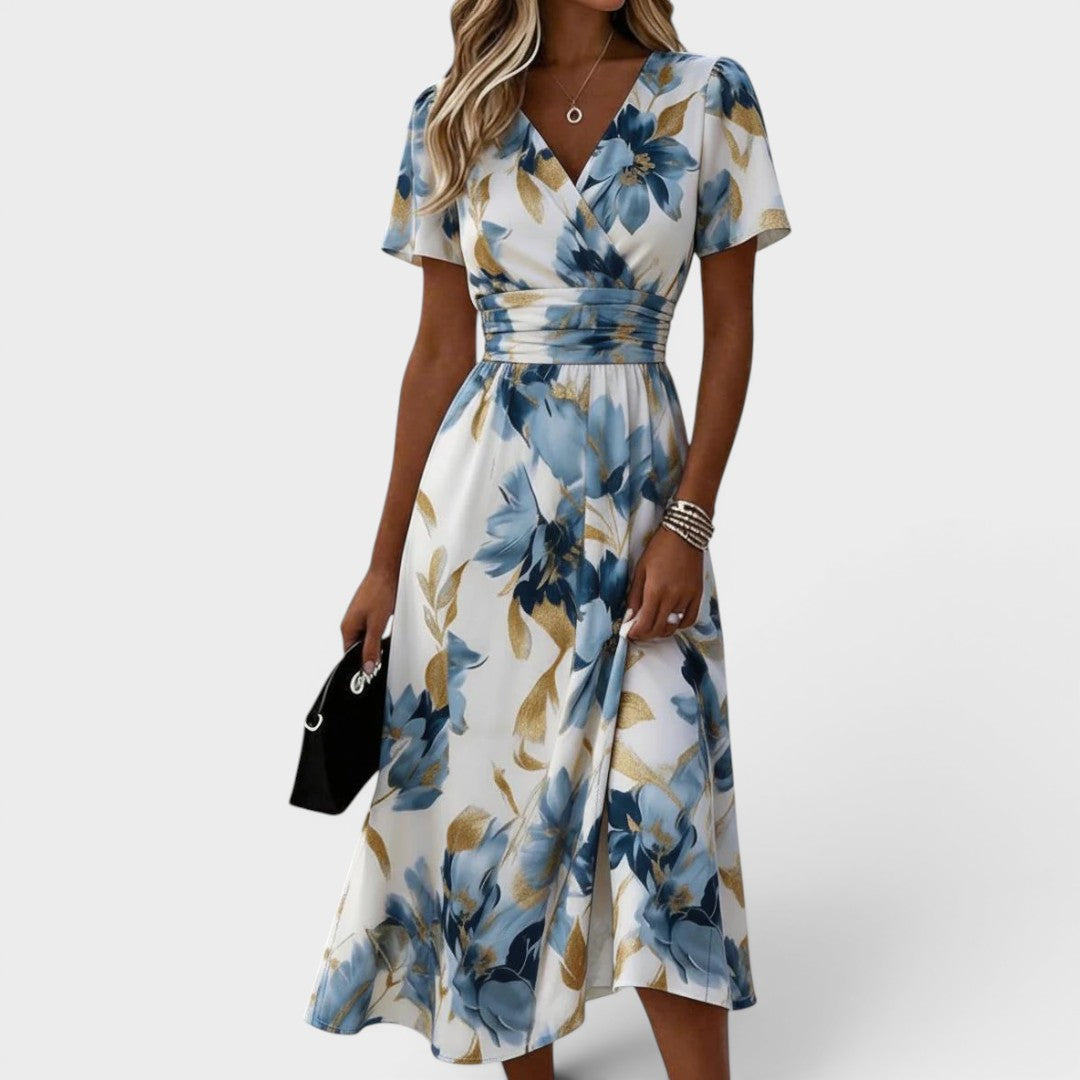Helvano | Modernes Blumen-Midikleid für Damen