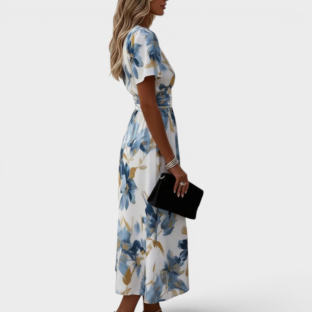 Helvano | Modernes Blumen-Midikleid für Damen