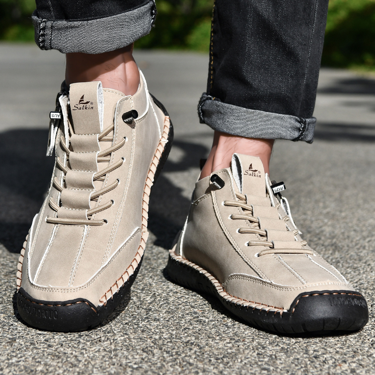 Helvano | Nubuk-Sneaker mit Reissverschluss für Herren