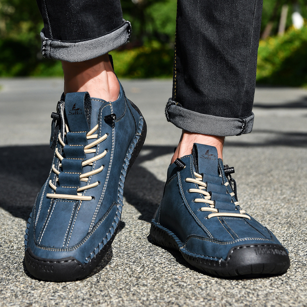 Helvano | Nubuk-Sneaker mit Reissverschluss für Herren