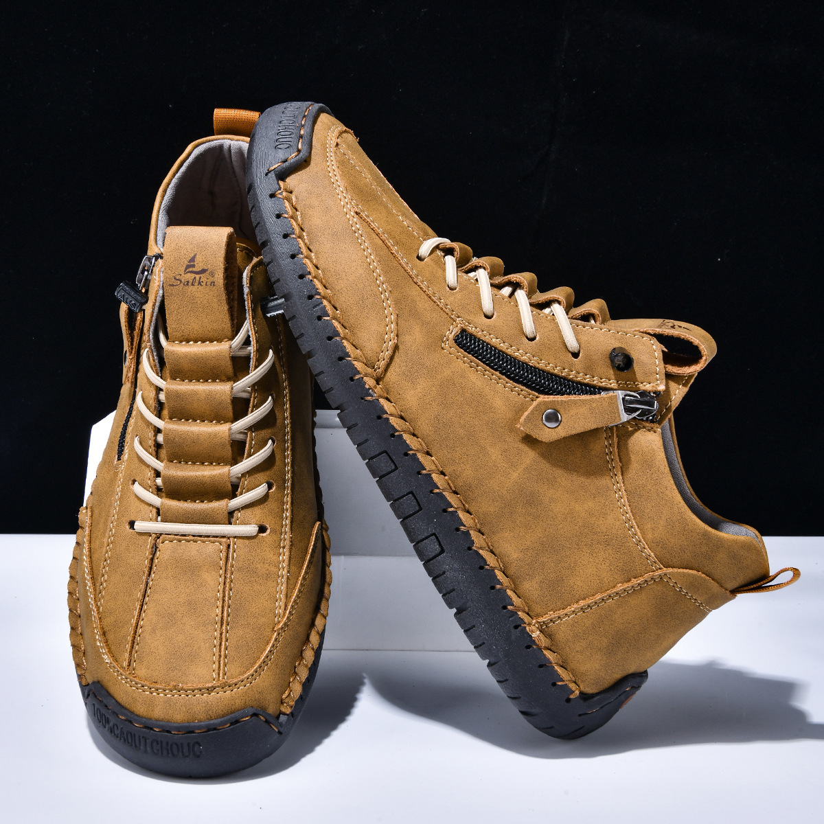 Helvano | Nubuk-Sneaker mit Reissverschluss für Herren