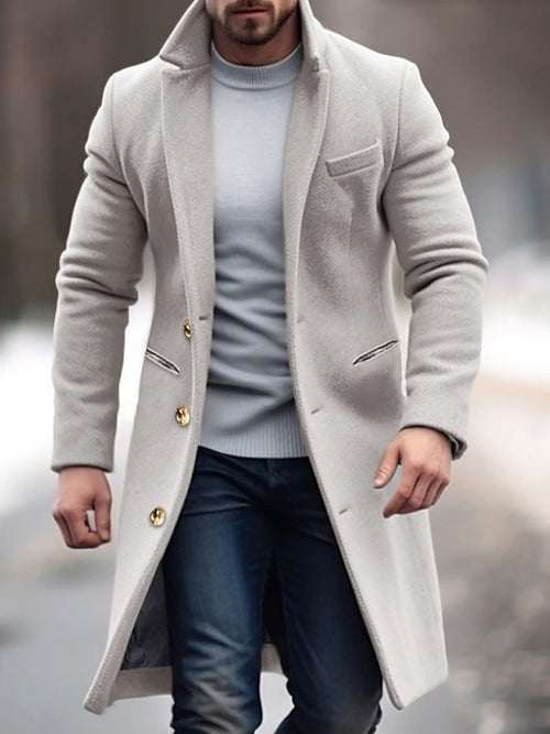 Helvano | Lange warme Jacke mit Kragen für Damen
