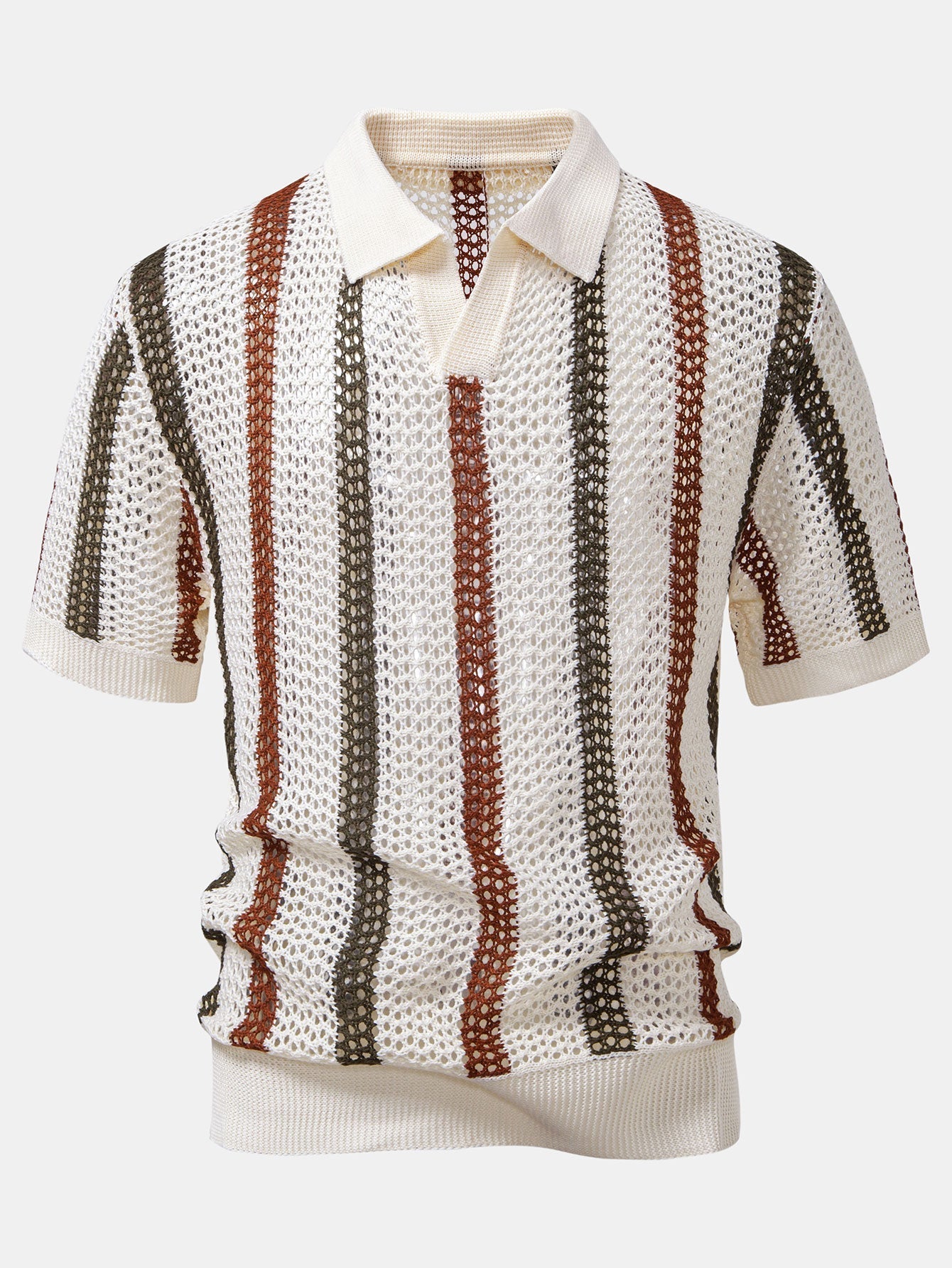 Helvano | Herren Set Häkel-Poloshirt &amp; Leinenhose