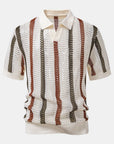 Helvano | Herren Set Häkel-Poloshirt & Leinenhose