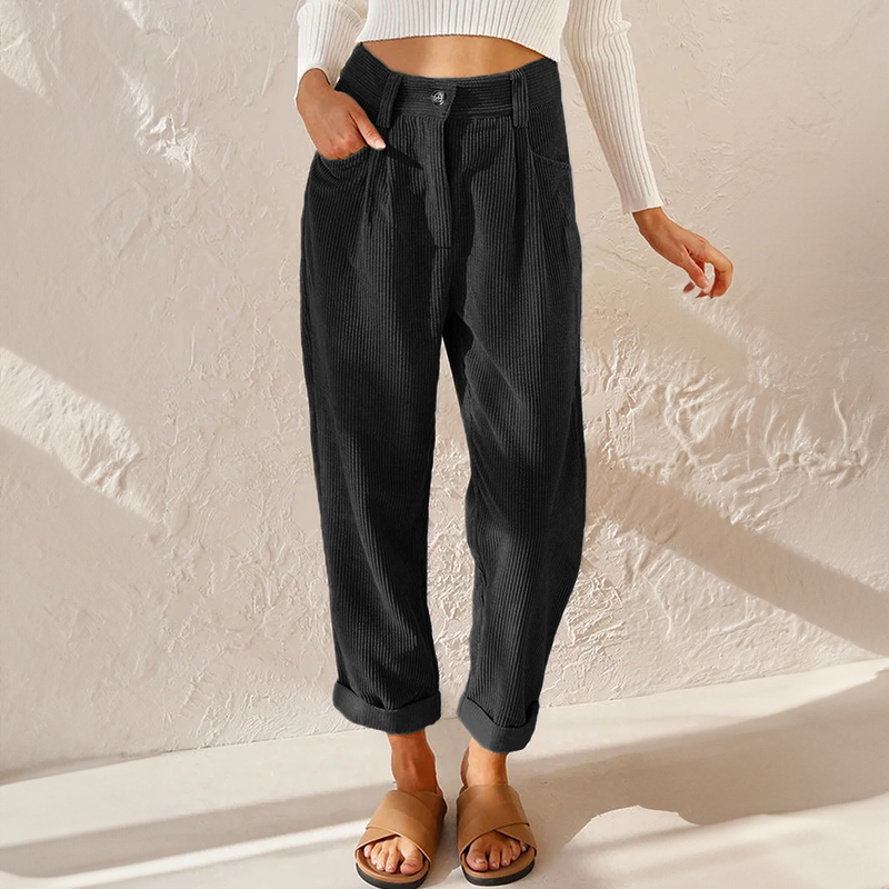 Helvano | Cordhose mit lockerem Schnitt für Damen