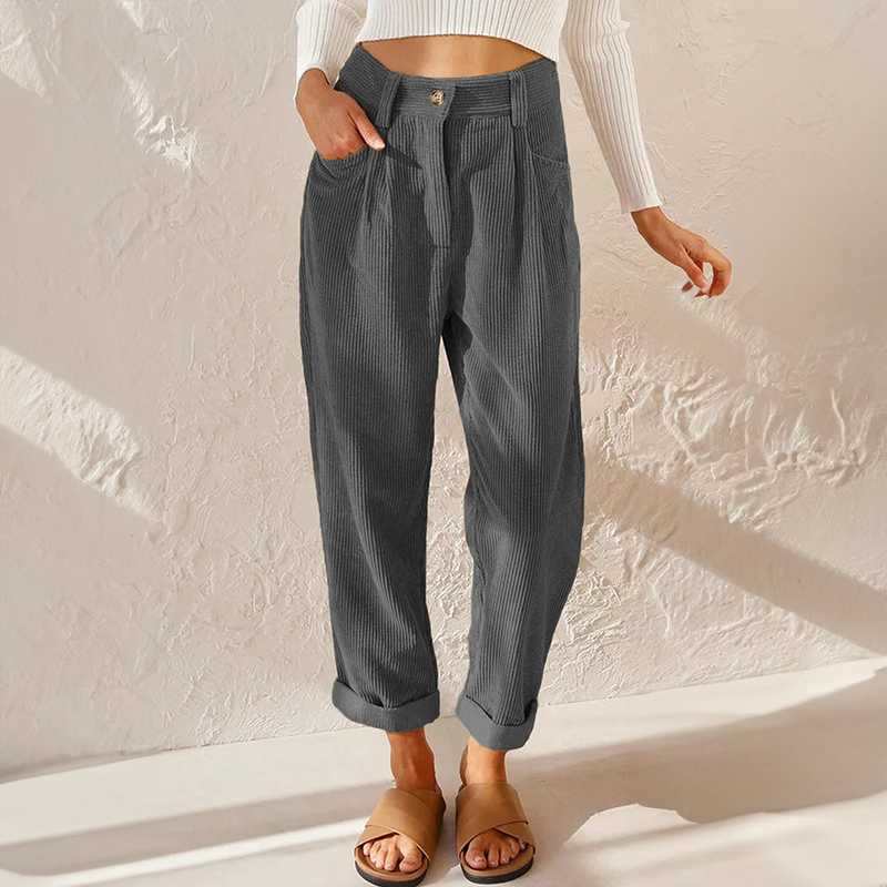 Helvano | Cordhose mit lockerem Schnitt für Damen
