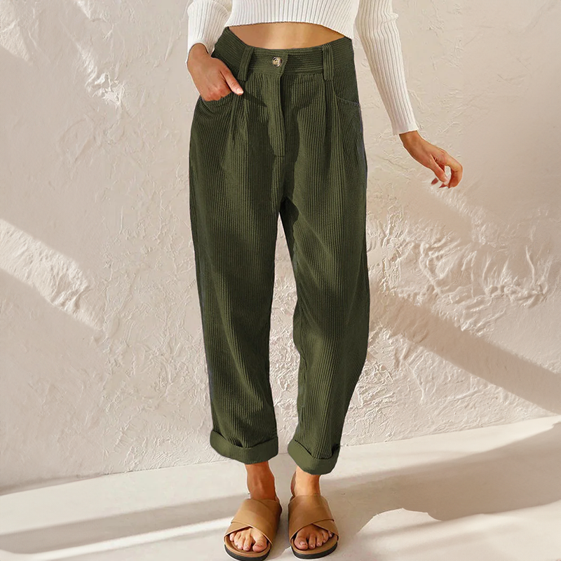 Helvano | Cordhose mit lockerem Schnitt für Damen