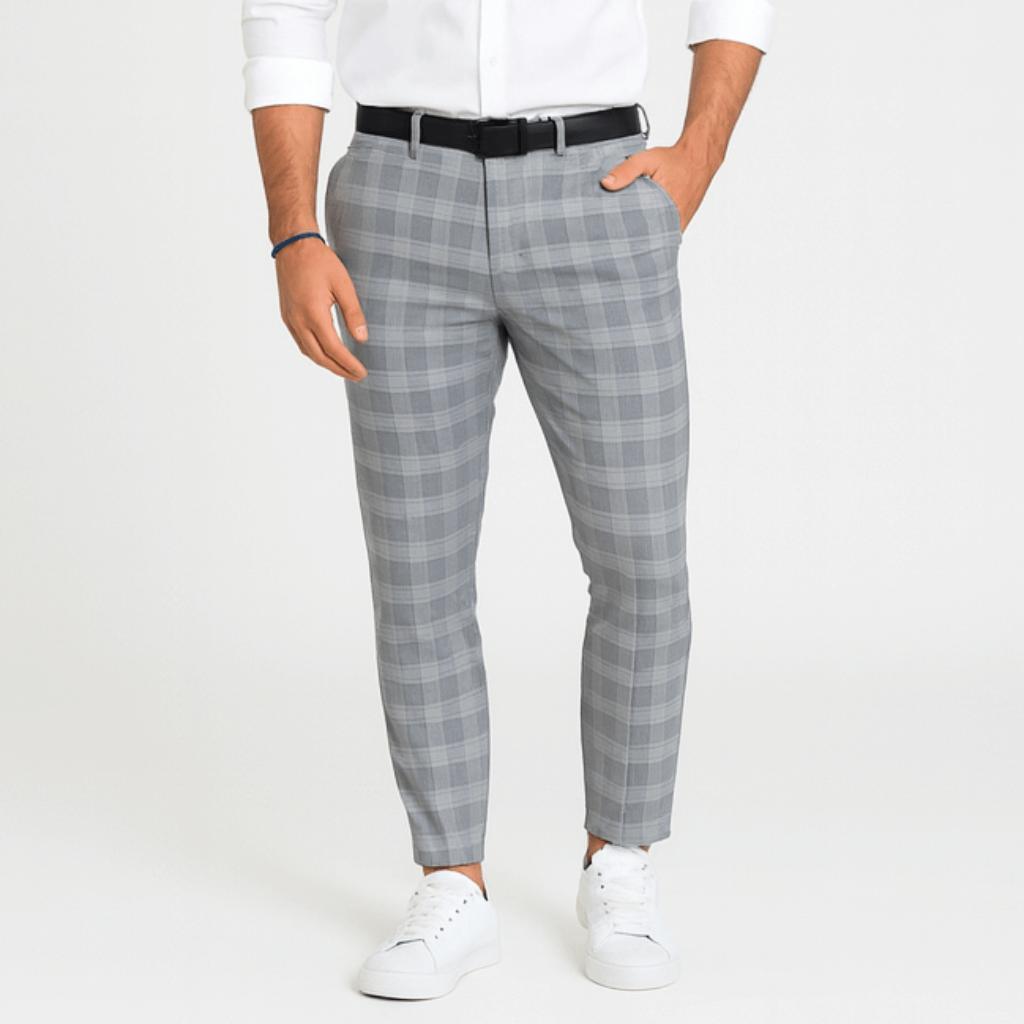 Helvano | Karierte Stretch-Chino für Herren