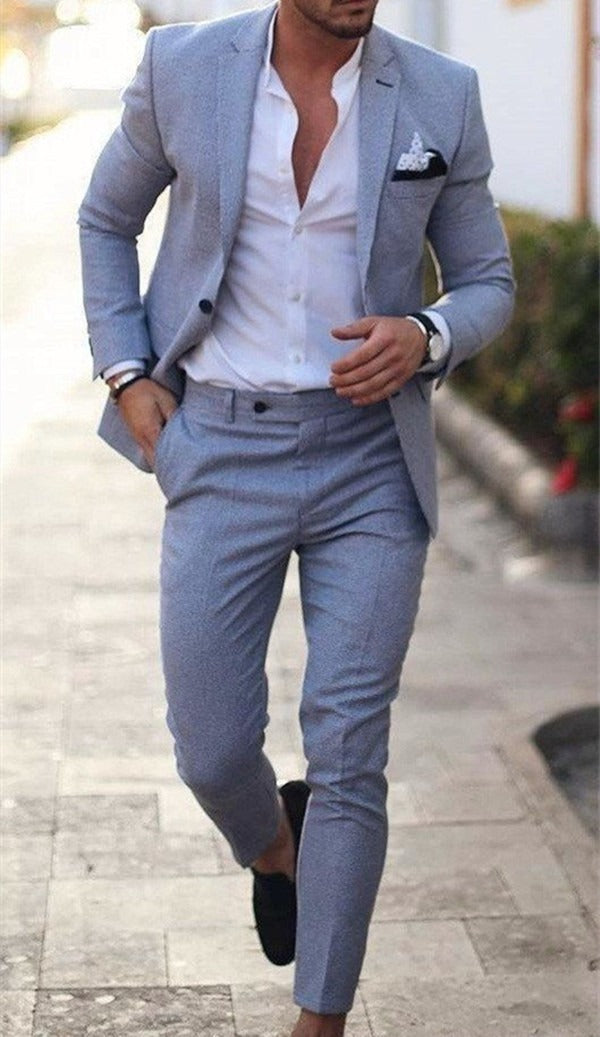 Helvano | Leinen-Anzug für Herren, 2-teilig, Slim Fit