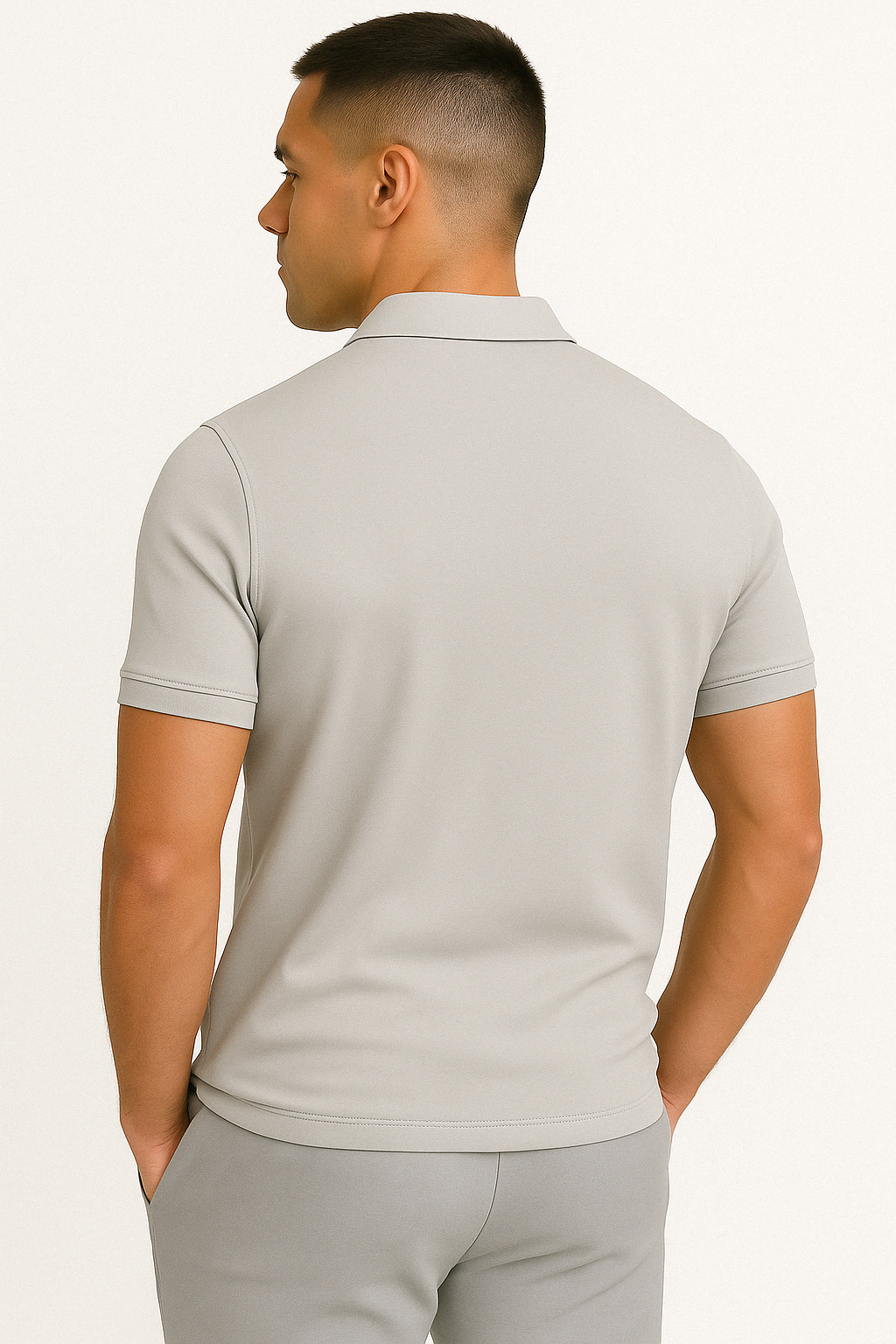 Helvano | Modernes Herren-Poloshirt mit kurzem Zip