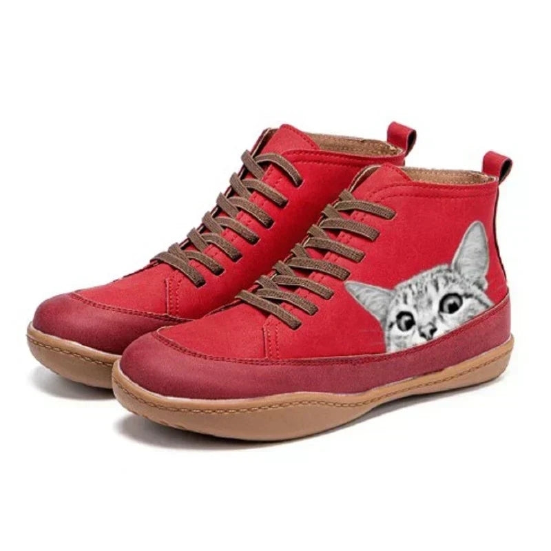 Helvano | Stiefel mit Katzenmotiv für Damen
