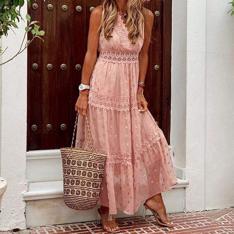 Helvano | Boho-Sommerkleid aus Spitze für Damen
