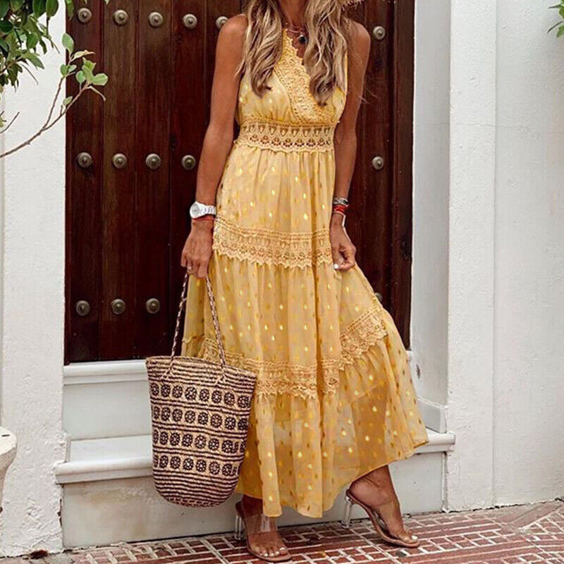 Helvano | Boho-Sommerkleid aus Spitze für Damen