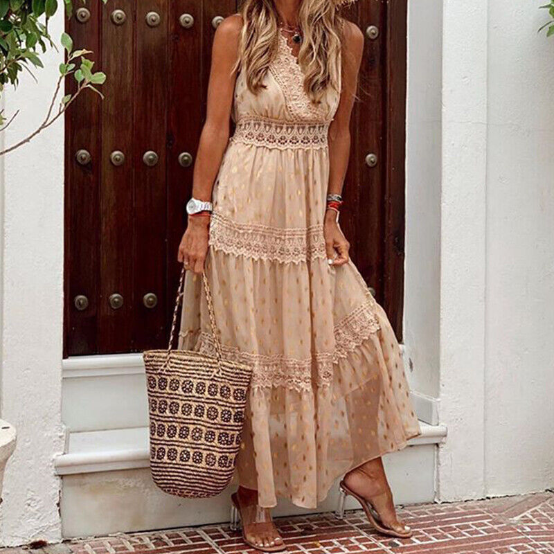 Helvano | Boho-Sommerkleid aus Spitze für Damen