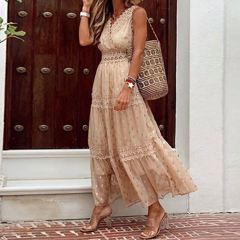 Helvano | Boho-Sommerkleid aus Spitze für Damen
