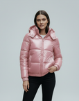 Helvano | Glänzende Winterjacke mit Kapuze für Damen