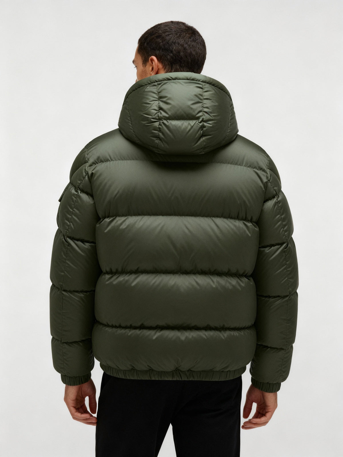 Helvano | Herren Pufferjacke mit Kapuze und Entenfedern
