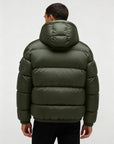 Helvano | Herren Pufferjacke mit Kapuze und Entenfedern