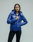 Helvano | Glänzende Winterjacke mit Kapuze für Damen