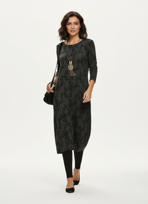 Helvano | Bedrucktes Strickkleid für Damen