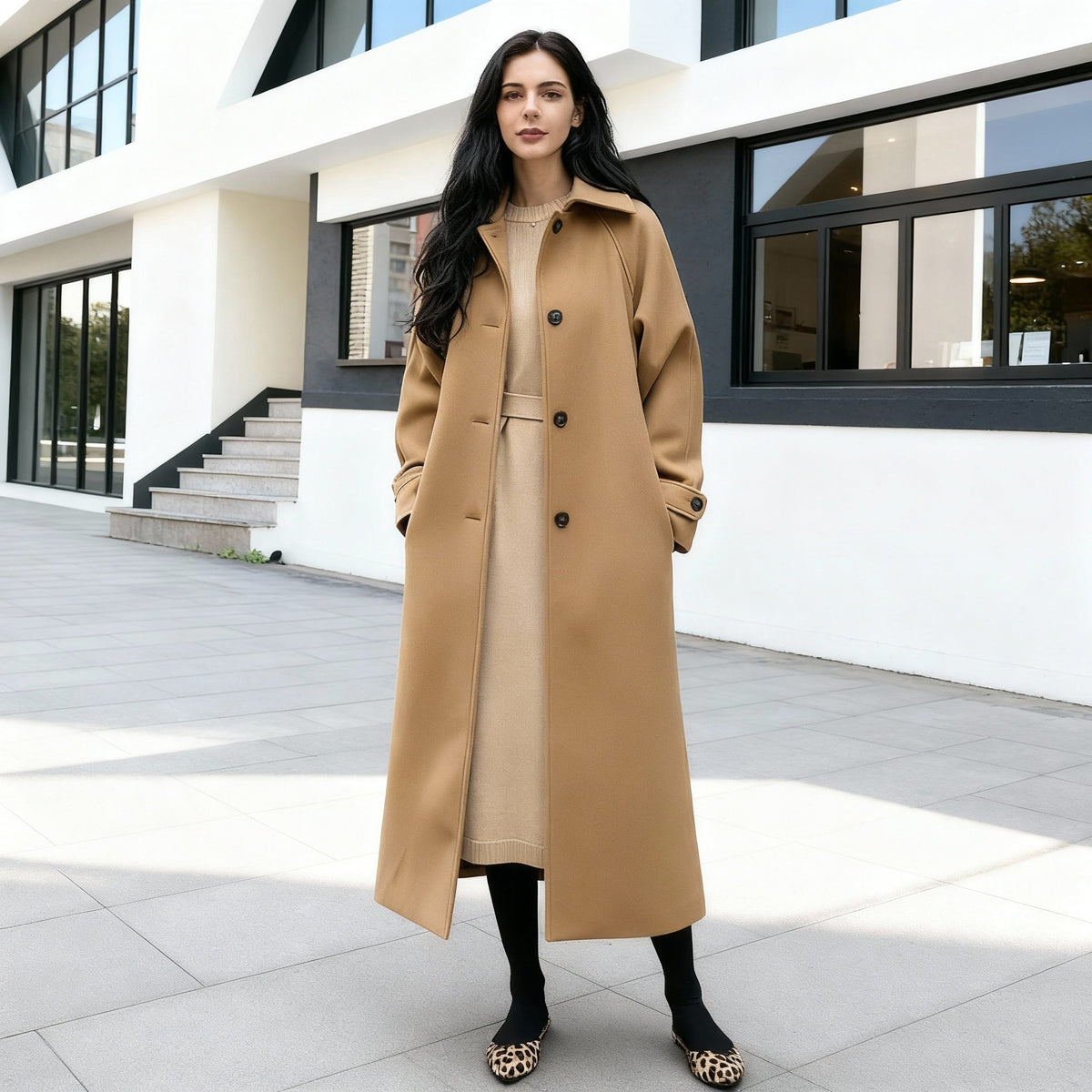 Helvano | Eleganter langer Damenmantel