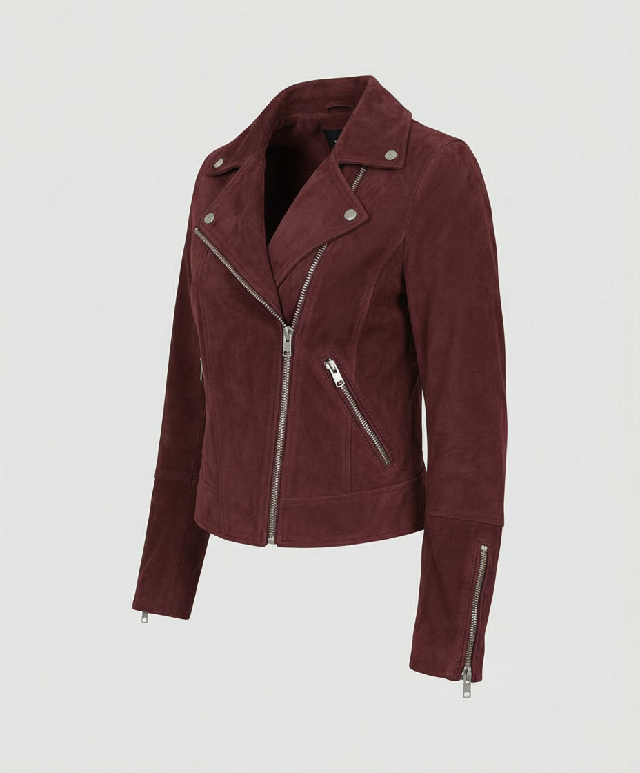 Helvano | Wildleder-Bikerjacke für Damen