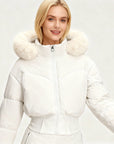 Helvano | Cropped Daunenjacke mit Kapuze für Damen
