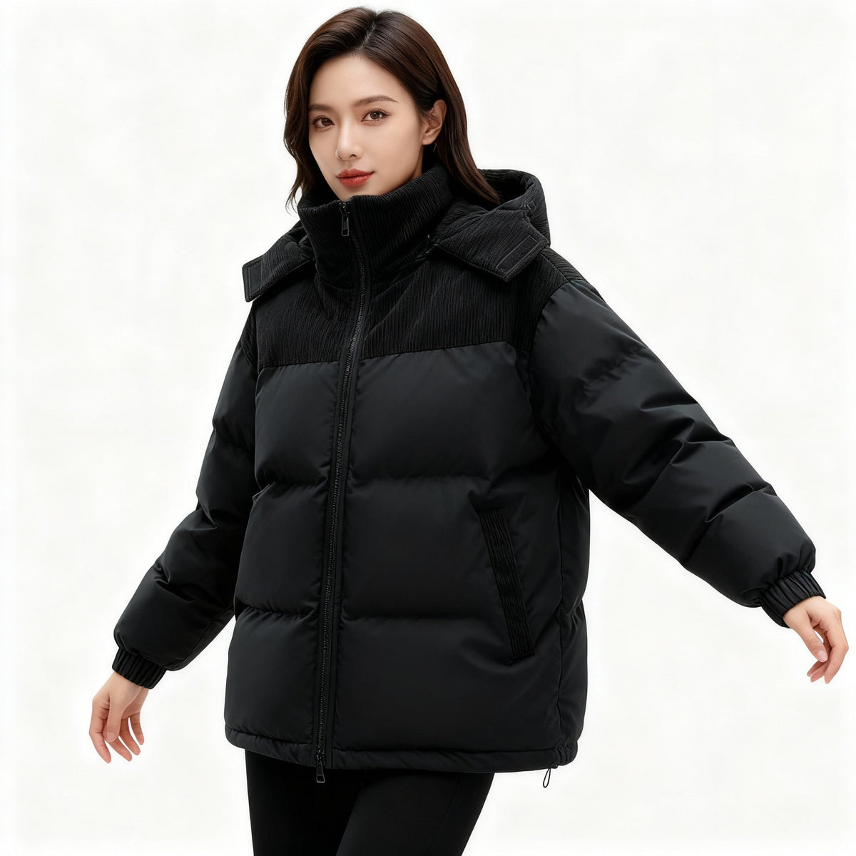 Helvano | Gefütterte Pufferjacke mit Kapuze für Damen