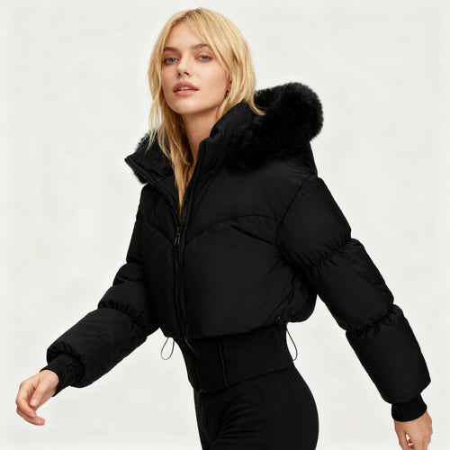 Helvano | Cropped Daunenjacke mit Kapuze für Damen