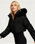 Helvano | Cropped Daunenjacke mit Kapuze für Damen