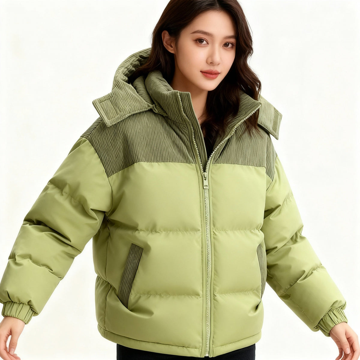 Helvano | Gefütterte Pufferjacke mit Kapuze für Damen