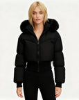 Helvano | Cropped Daunenjacke mit Kapuze für Damen