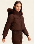 Helvano | Cropped Daunenjacke mit Kapuze für Damen