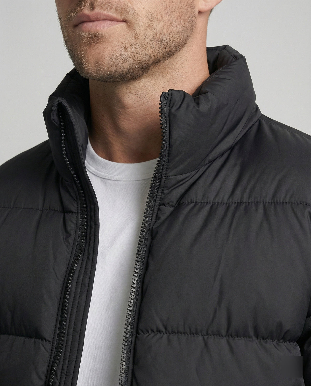 Helvano | Herren Pufferjacke mit Kapuze und Entenfedern
