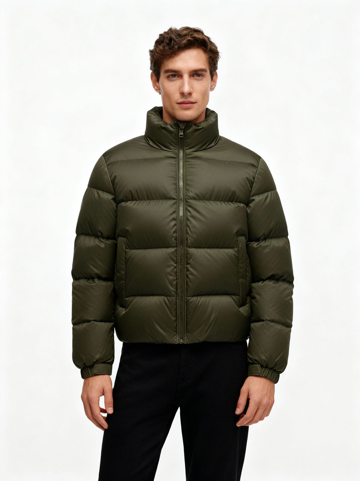 Helvano | Herren Pufferjacke mit Kapuze und Entenfedern