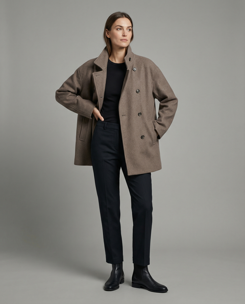 Helvano | Cropped Jacke mit Stehkragen für Damen