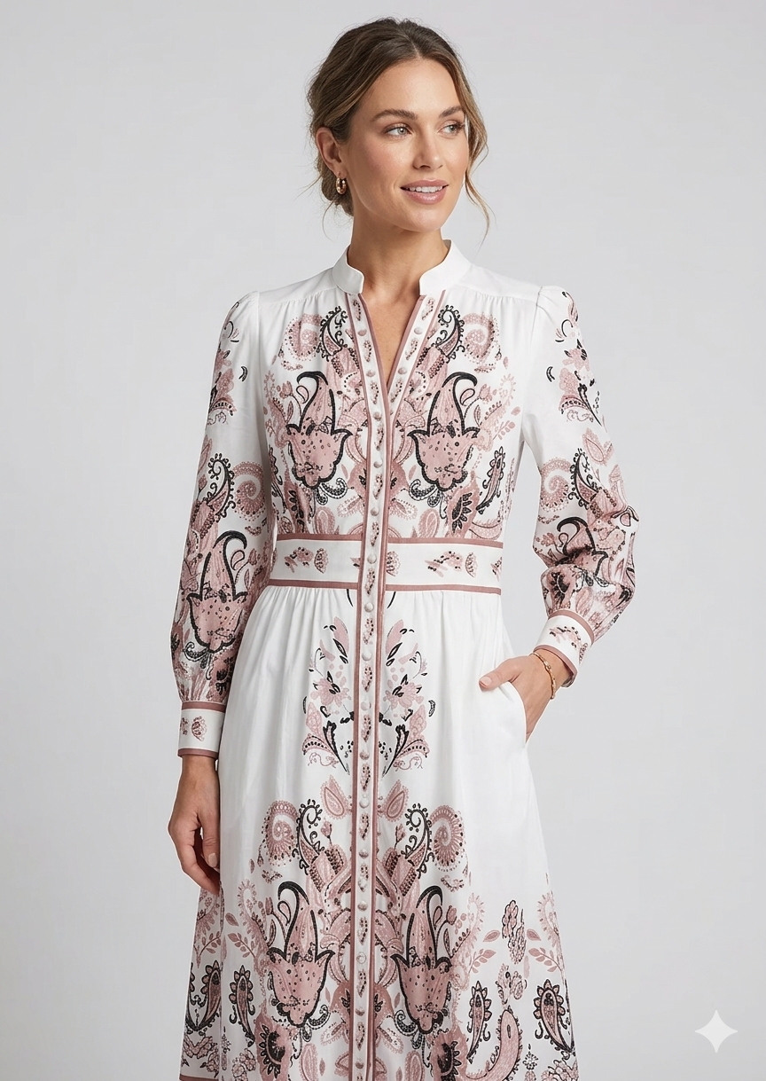 Helvano | Maxikleid mit V-Ausschnitt für Damen